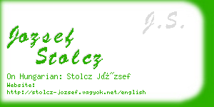 jozsef stolcz business card